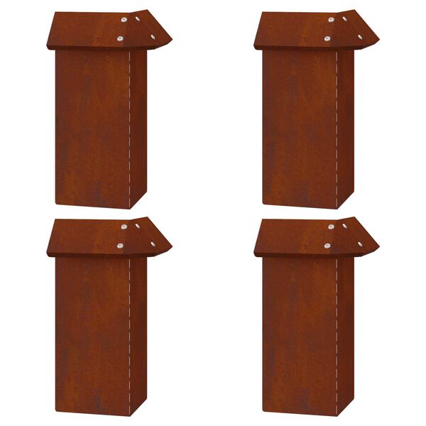 vidaXL Csiga ker&iacute;t&eacute;sek 8 pcs Rozsd&aacute;s Időj&aacute;r&aacute;s&aacute;ll&oacute; ac&eacute;l