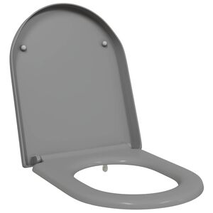vidaXL WC &uuml;lőke Sz&uuml;rke 49 x 36 x 4 cm Duroplast
