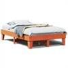 vidaXL viaszbarna t&ouml;m&ouml;r fenyőfa &aacute;gy matrac n&eacute;lk&uuml;l 135 x 190 cm