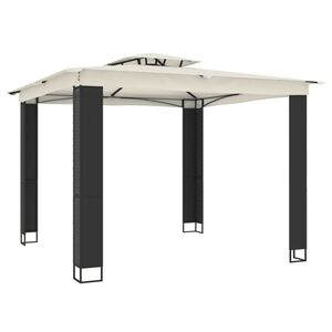 vidaXL kr&eacute;msz&iacute;nű ac&eacute;l dupla tetős pavilon 2,94 x 2,94 m