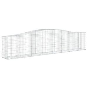 vidaXL &iacute;ves horganyzott vas gabion kos&aacute;r 400x50x80/100 cm