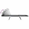vidaXL Összecsukható nyugágy 2 pcs Fekete 182 x 55 x 85.5 cm Textilén