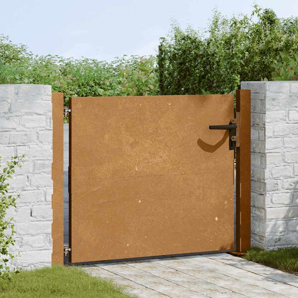vidaXL Corten ac&eacute;l kerti kapu 100x100 cm