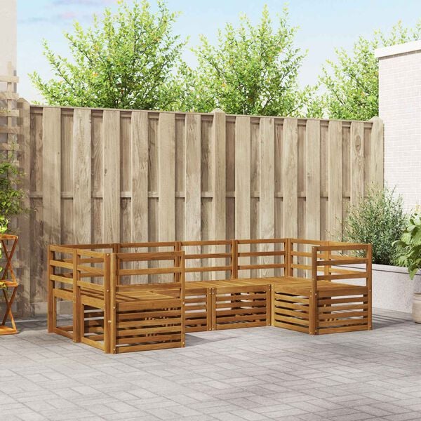 vidaXL &Uuml;lőgarnit&uacute;r&aacute;k 6 pcs Term&eacute;szetes T&ouml;m&ouml;r Ak&aacute;cfa