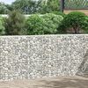 vidaXL trap&eacute;z alak&uacute; horganyzott ac&eacute;l gabion magas&aacute;gy&aacute;s 150x20x100 cm