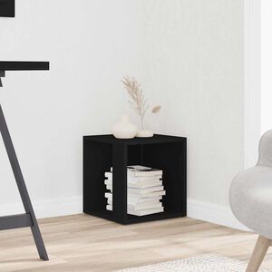 vidaXL fekete szerelt fa kisasztal 33 x 33 x 34,5 cm