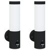 vidaXL Kültéri Fali Lámpák 2 pcs Fekete 12 x 7.5 x 29 cm