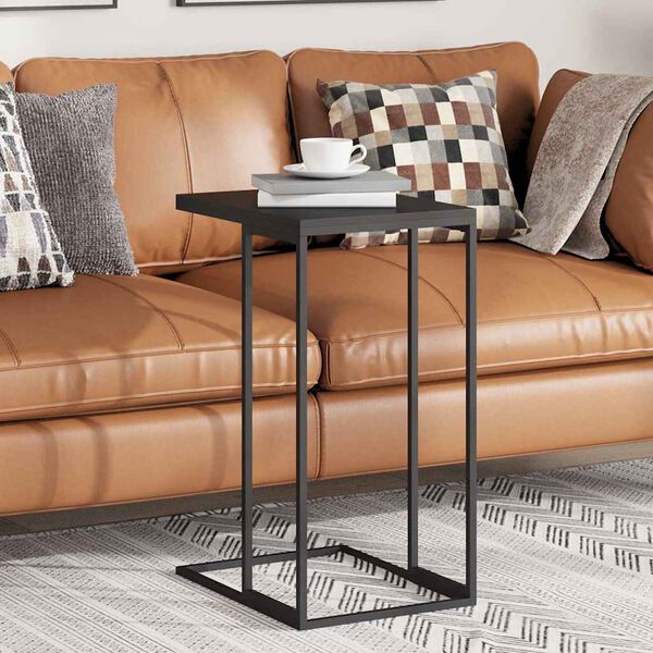 vidaXL fekete szerelt fa kisasztal 40 x 30 x 59 cm