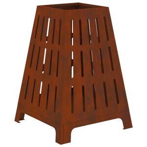 vidaXL Tűzgy&uacute;jt&oacute; t&aacute;l Rozsd&aacute;s 50 x 50 x 70 cm Időj&aacute;r&aacute;s&aacute;ll&oacute; ac&eacute;l