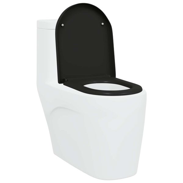 vidaXL WC &uuml;lőke Fekete 49 x 36 x 4 cm Duroplast