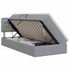 vidaXL LED t&aacute;rol&oacute;s &aacute;gy matraccal Vil&aacute;gossz&uuml;rke 90 x 190 cm Sz&ouml;vet