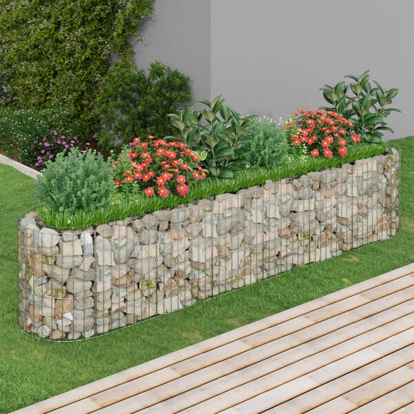 vidaXL horganyzott vas gabion magas&aacute;gy&aacute;s 260 x 50 x 50 cm