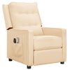 vidaXL krémszínű szövet elektromos masszázsfotel