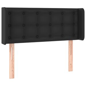 vidaXL fekete műbőr sz&aacute;rnyas fejt&aacute;mla 83x16x78/88 cm