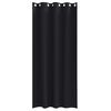 vidaXL Fekete F&uuml;gg&ouml;ny Gyűrűkkel 2 pcs Fekete 260 x 140 cm Poli&eacute;szter