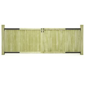 vidaXL 2 db impregnált fenyőfa kertkapu 300 x 100 cm