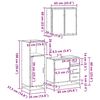 vidaXL 3 r&eacute;szes f&uuml;st&ouml;s t&ouml;lgy sz&iacute;nű szerelt fa f&uuml;rdőszobai b&uacute;torszett
