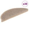vidaXL 30 db l&eacute;pcsőszőnyegek &ouml;ntapad&oacute;s sziz&aacute;l kin&eacute;zetű 56x17x3 cm