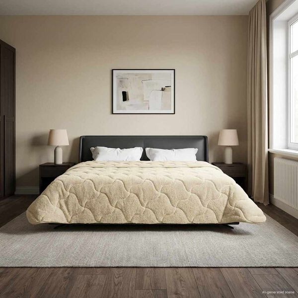 vidaXL Teljes &eacute;ves takar&oacute; S&ouml;v&eacute;nyes Kr&eacute;m 220 x 240 cm