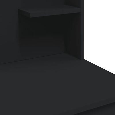 vidaXL fekete fésülködőasztal LED-del 96x40x142 cm