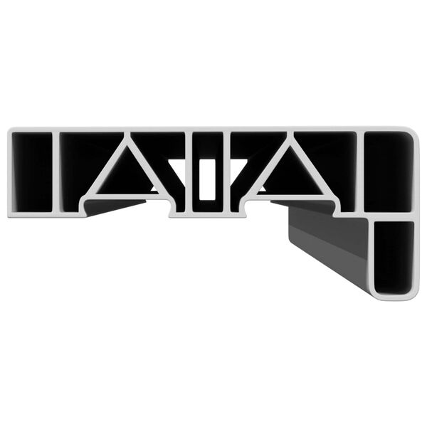 vidaXL Ablakp&aacute;rk&aacute;ny Feh&eacute;r 60 x 10 x 4,5 cm PVC