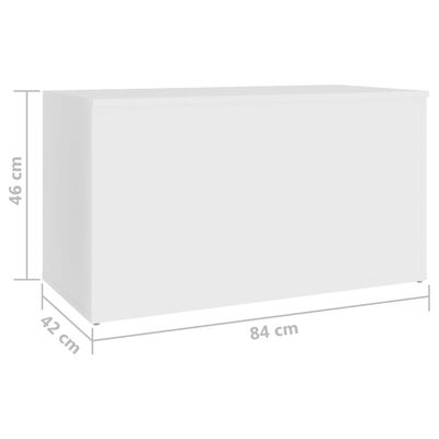 vidaXL fehér szerelt fa tárolóláda 84 x 42 x 46 cm