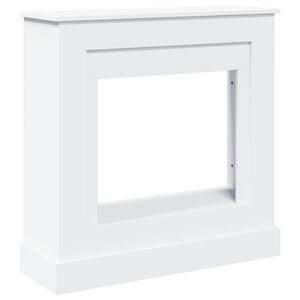 vidaXL feh&eacute;r szerelt fa kandall&oacute;burkolat 90 x 30 x 90 cm