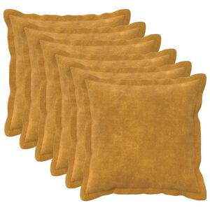 vidaXL P&aacute;rna huzat 6 db HOUTEN S&aacute;rga 30 x 30 cm Mikrosz&aacute;las Pl&uuml;ss