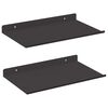 vidaXL Lebegő polc 2 pcs Fekete 30 x 17,5 x 2,5 cm Ac&eacute;l