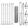 vidaXL Hatsz&ouml;gletű ker&iacute;t&eacute;s beton alappal 10 x 0,6 m Horganyzott Ac&eacute;l