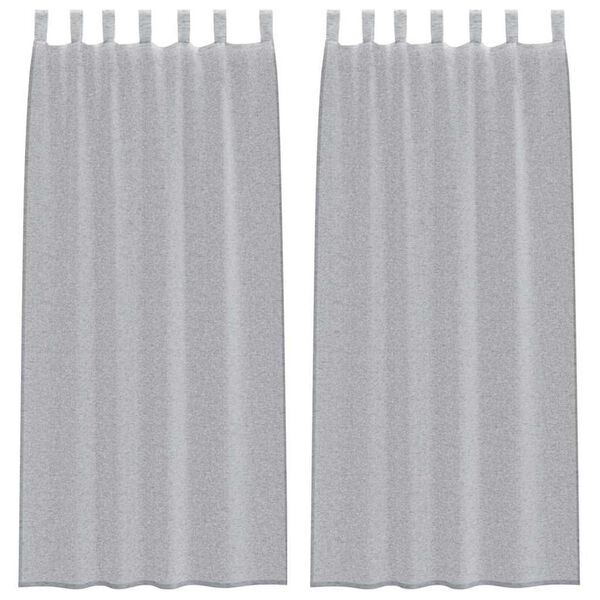 vidaXL Voile F&uuml;gg&ouml;ny 2 pcs S&ouml;t&eacute;tsz&uuml;rke 260 x 140 cm Poli&eacute;szter