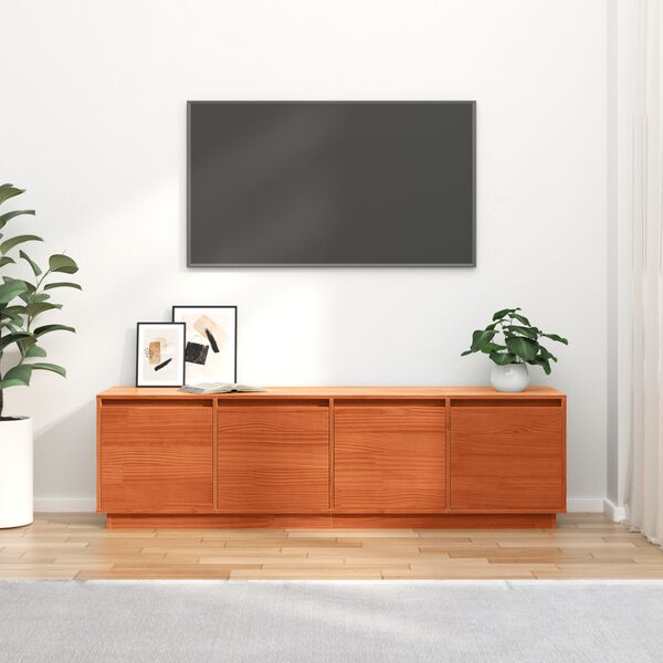 vidaXL TV szekr&eacute;ny Barna 156 x 37 x 45 cm Faanyag
