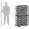vidaXL Gabion emelt &aacute;gy Ez&uuml;st 90 x 50 x 150 cm Horganyzott ac&eacute;l