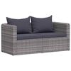 vidaXL 2 db sz&uuml;rke polyrattan kerti sarokkanap&eacute;