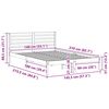 vidaXL Ágykeret fejtámlával Barna 140 x 210 cm Tömör fenyőfa
