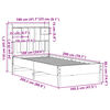 vidaXL tömör fenyőfa könyvespolcos ágy matrac nélkül 100 x 200 cm