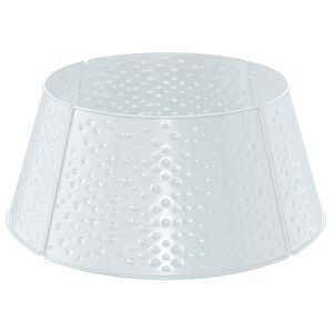 vidaXL Kar&aacute;csonyfa szoknya K&uacute;p alak&uacute; Feh&eacute;r &Oslash; 62 x 25 cm Ac&eacute;l
