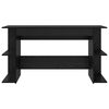 vidaXL Asztal polcokkal Egy&eacute;b Musta tammi 140 x 50 x 75 cm Faanyag