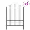 vidaXL Kerti Ker&iacute;t&eacute;s 6 pcs Sz&uuml;rke 170 x 225 cm Porsz&oacute;rt ac&eacute;l