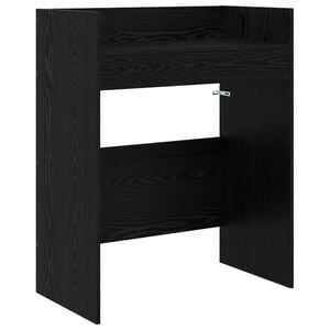 vidaXL DJ Asztal Fekete T&ouml;lgy 102 x 45 x 102 cm Szerelt Fa