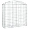 vidaXL &iacute;ves horganyzott vas gabion kos&aacute;r 150x50x140/160 cm