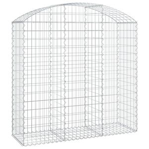 vidaXL &iacute;ves horganyzott vas gabion kos&aacute;r 150x50x140/160 cm