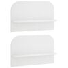 vidaXL Falpolc 2 db Feh&eacute;r 60 x 13,5 x 37,5 cm Szerelt Fa