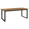 vidaXL t&ouml;m&ouml;r ak&aacute;cfa kerti asztal U-alak&uacute; l&aacute;bakkal 200 x 90 x 75 cm