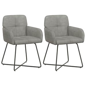 vidaXL &Eacute;tkező Sz&eacute;kek 2 pcs B&aacute;rsony Vil&aacute;gossz&uuml;rke 59 x 56,5 x 86 cm