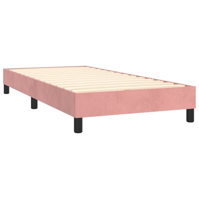 vidaXL rózsaszín bársony ágykeret 100x200 cm