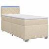 vidaXL Boxspring &aacute;gy matraccal &eacute;s LED-del Kr&eacute;msz&iacute;nű 100 x 200 cm