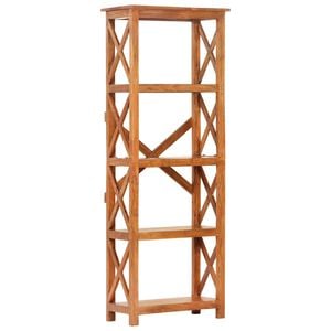 vidaXL t&ouml;m&ouml;r ak&aacute;cfa k&ouml;nyvszekr&eacute;ny m&eacute;zsz&iacute;nű fel&uuml;lettel 60 x 30 x 160 cm