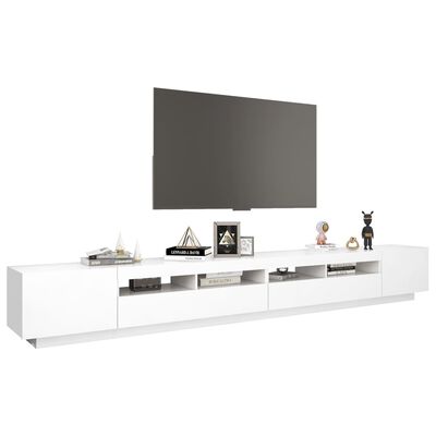 vidaXL fehér TV-szekrény LED-lámpákkal 300 x 35 x 40 cm