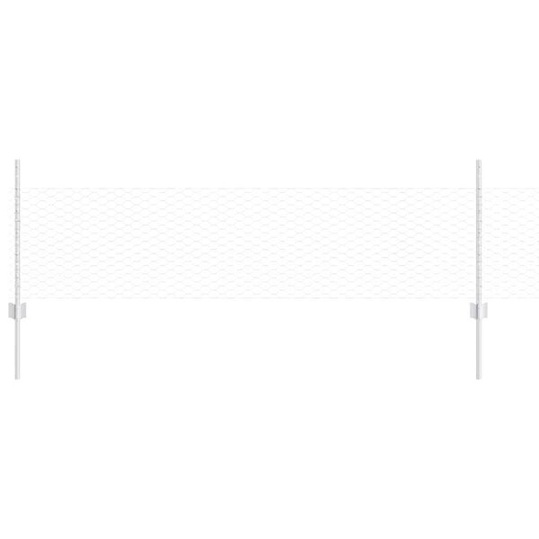 vidaXL Ker&iacute;t&eacute;s oszlopokkal Ez&uuml;st 0,5 x 10 m Ac&eacute;l